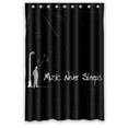 thumbnail image 1 of GreenDecor Music Note Art With Funny Saying And Quotes Music Never Sleep Waterproof Shower Curtain Set with Hooks Bathroom Accessories Size 48x72 inches, 1 of 2