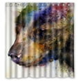 thumbnail image 1 of GreenDecor My Favorite Watercolor Bear Animal Art Waterproof Shower Curtain Set with Hooks Bathroom Accessories Size 66x72 inches, 1 of 2