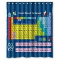 thumbnail image 1 of GreenDecor Navy Periodic Table Of Chemical Elements Waterproof Shower Curtain Set with Hooks Bathroom Accessories Size 66x72 inches, 1 of 2