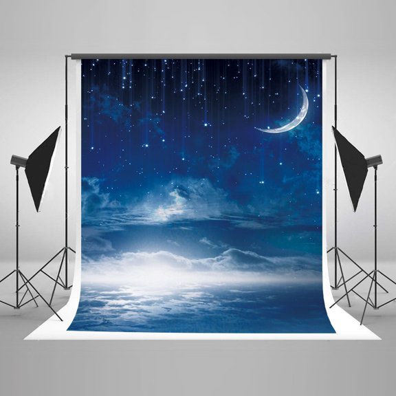 GreenDecor Night Sky Photography Background 5x7ft Photography Backdrop Studio Props