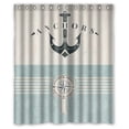 thumbnail image 1 of GreenDecor Ocean Lover Anchor Waterproof Shower Curtain Set with Hooks Bathroom Accessories Size 60x72 inches, 1 of 2