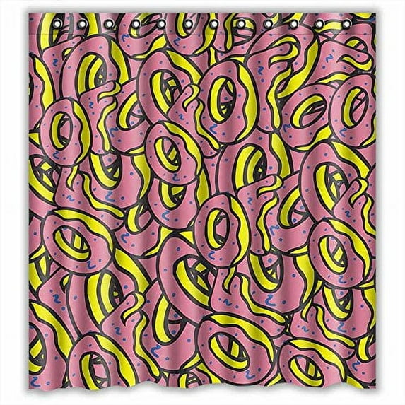 GreenDecor Odd Future Waterproof Shower Curtain Set with Hooks Bathroom Accessories Size 66x72 inches