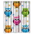 thumbnail image 1 of GreenDecor Owl Waterproof Shower Curtain Set with Hooks Bathroom Accessories Size 60x72 inches, 1 of 2