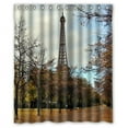 thumbnail image 1 of GreenDecor Paris Eiffel Tower Waterproof Shower Curtain Set with Hooks Bathroom Accessories Size 60x72 inches, 1 of 2