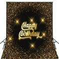 thumbnail image 1 of GreenDecor Photograpghy Backdrops 5x7ft Black and Golden Jewely Backgrounds Glitter Birthday Party Backdrop for Newborn, 1 of 3