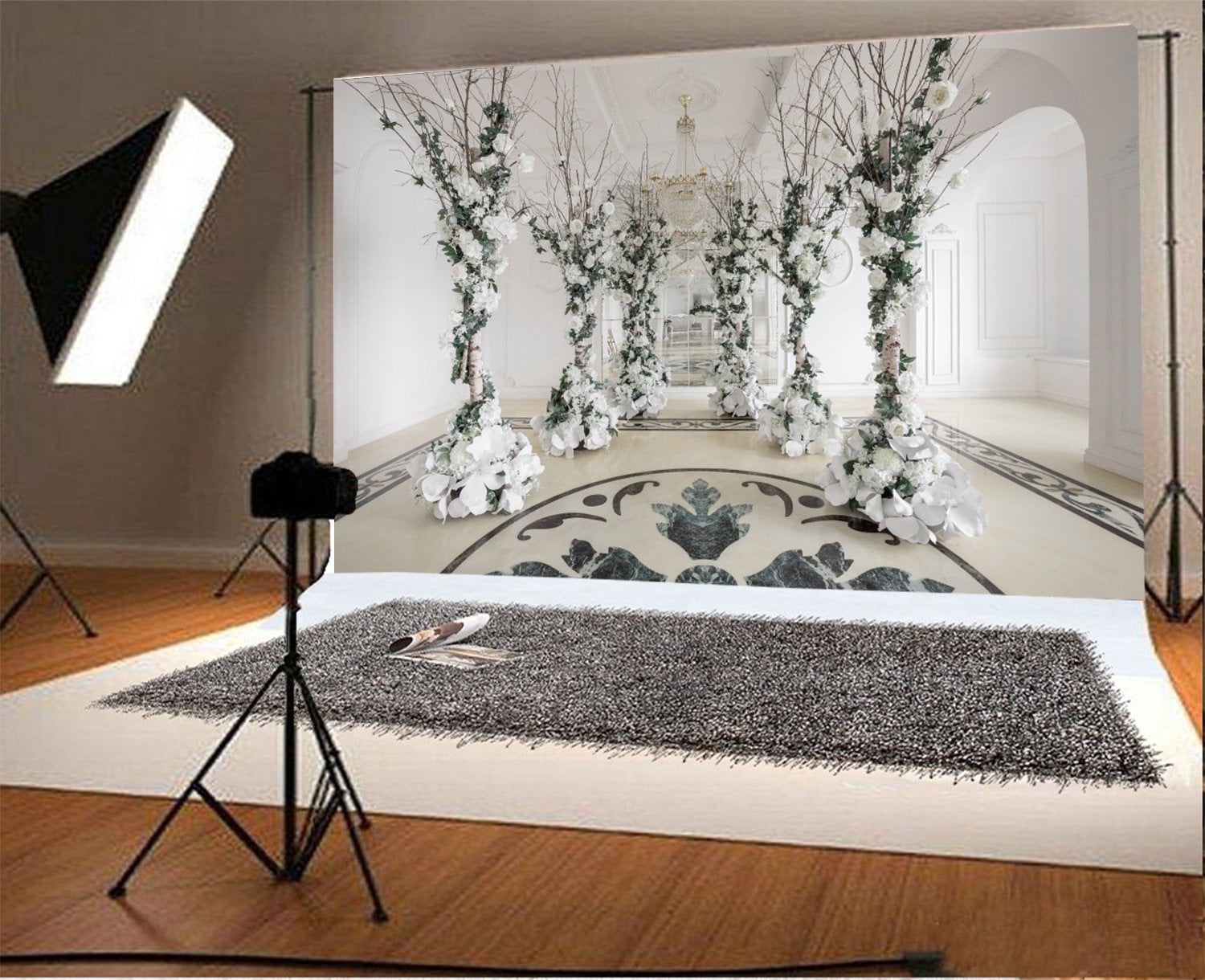 GreenDecor Photography Backdrop 7x5ft Interior Design Flowers Trees ...