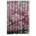 thumbnail image 1 of GreenDecor Pink Blossom Flower Floral Romantic Cute Waterproof Shower Curtain Set with Hooks Bathroom Accessories Size 48x72 inches, 1 of 2