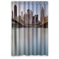 thumbnail image 1 of GreenDecor Pittsburgh Bridge Waterproof Shower Curtain Set with Hooks Bathroom Accessories Size 48x72 inches, 1 of 2