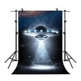 thumbnail image 1 of GreenDecor 5x7Ft UFO with Light Beam Backdrop Aliens Star Wars Fantastic Background Props Video Studio Photography, 1 of 4