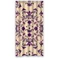 thumbnail image 1 of GreenDecor Purple Floral Waterproof Shower Curtain Set with Hooks Bathroom Accessories Size 36x72 inches, 1 of 2