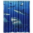 thumbnail image 1 of GreenDecor Shark Waterproof Shower Curtain Set with Hooks Bathroom Accessories Size 60x72 inches, 1 of 2