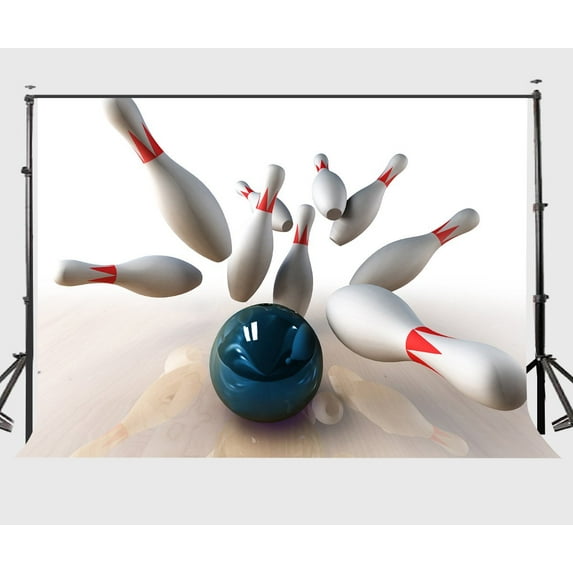 GreenDecor Sports Background 7x5ft Dynamic Bowling Photography Backdrop Video Studio Photo Props