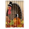 thumbnail image 1 of GreenDecor Thanksgiving Turkey With Pumpkin Waterproof Shower Curtain Set with Hooks Bathroom Accessories Size 48x72 inches, 1 of 2