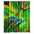 thumbnail image 1 of GreenDecor Tree Frog Graphics And More Red Eyed Tree Frog Waterproof Shower Curtain Set with Hooks Bathroom Accessories Size 60x72 inches, 1 of 2