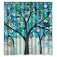 thumbnail image 1 of GreenDecor Tree Of Life Waterproof Shower Curtain Set with Hooks Bathroom Accessories Size 66x72 inches, 1 of 2