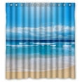 thumbnail image 1 of GreenDecor Tropical Paradise Beach Scene With The Sea Waterproof Shower Curtain Set with Hooks Bathroom Accessories Size 66x72 inches, 1 of 2