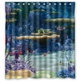 thumbnail image 1 of GreenDecor Under The Sea World Waterproof Shower Curtain Set with Hooks Bathroom Accessories Size 66x72 inches, 1 of 2
