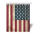 thumbnail image 1 of GreenDecor Vintage American Flag Waterproof Shower Curtain Set with Hooks Bathroom Accessories Size 60x72 inches, 1 of 2