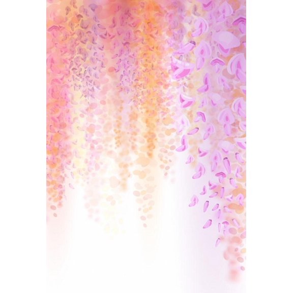 GreenDecor Watercolor Flowers Photography Backdrops Romantic Digital Background for Photo Studio 5x7ft