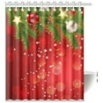 thumbnail image 1 of GreenDecor Xmas Merry Christmas Happy Year Waterproof Shower Curtain Set with Hooks Bathroom Accessories Size 60x72 inches, 1 of 2