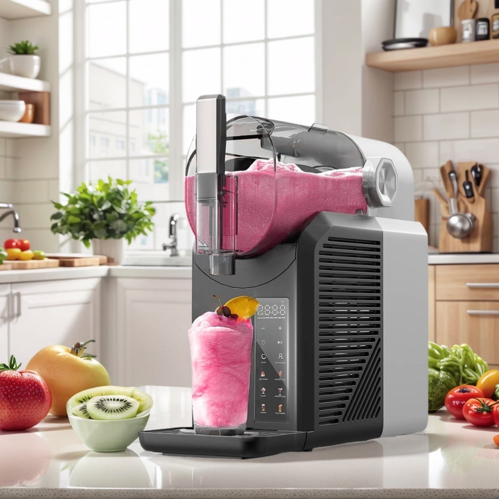 GreenEver Slushie Machine Frozen Drink Maker, 15-Minute Slushy Machine for Home (No Ice Needed)