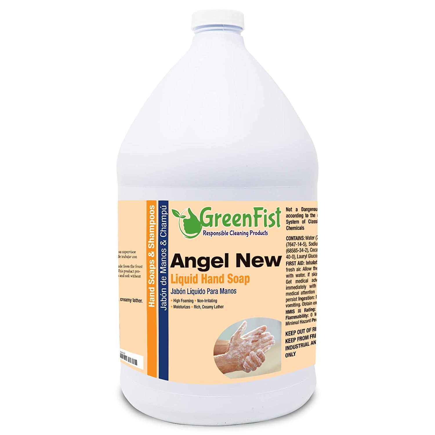 GreenFist Lotionized Hand Soap [ Liquid Gel Refill ] Made in USA, 128 Ounce (1 Gallon) (Citrus)