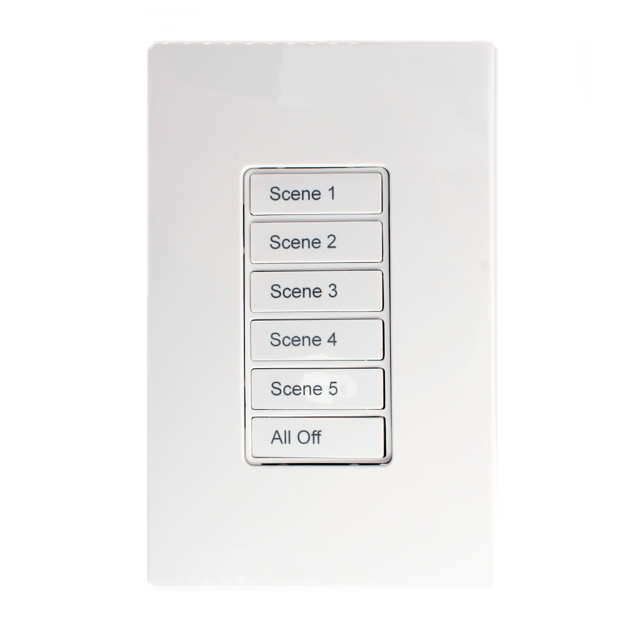 GreenGate RC6TSBP2W Room Controller Wallstation, 6Button, White