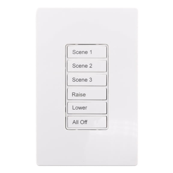 GreenGate RC-6TSB-P4-W Digital Room Controller Switch, RC-System, 6-Button, White