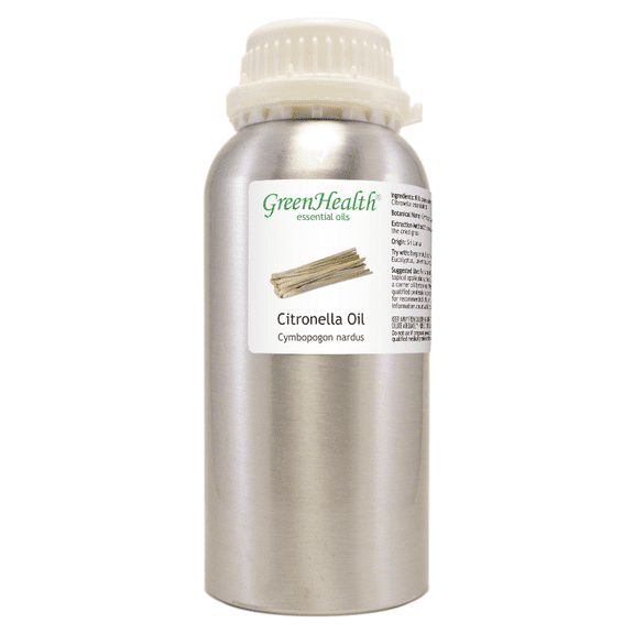 GreenHealth 100% Pure Citronella Essential Oil 16 fl oz (473 ml) Aluminum Bottle