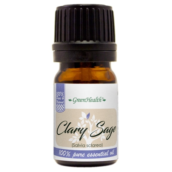 GreenHealth Clary Sage 5 ml Essential Oil Amber Glass Bottle With Cap