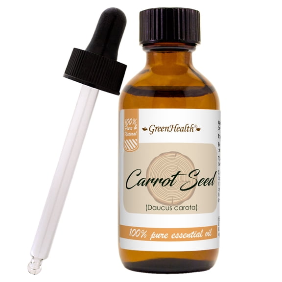 GreenHealth Carrot Seed Essential Oil 4 fl oz (118 ml) Glass Bottle with Glass Dropper