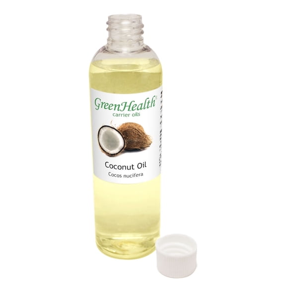 GreenHealth Coconut Carrier Oil 4 fl oz Clear Plastic Bottle with Cap