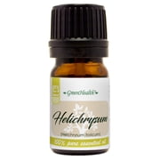 GreenHealth Helichrysum Essential Oil   5 ml   100% Pure & Natural   Therapeutic Grade   Amber Glass Bottle with Euro Dropper