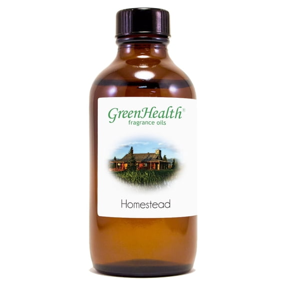 GreenHealth Homestead Fragrance Oil 4 fl oz Amber Glass Bottle with Cap