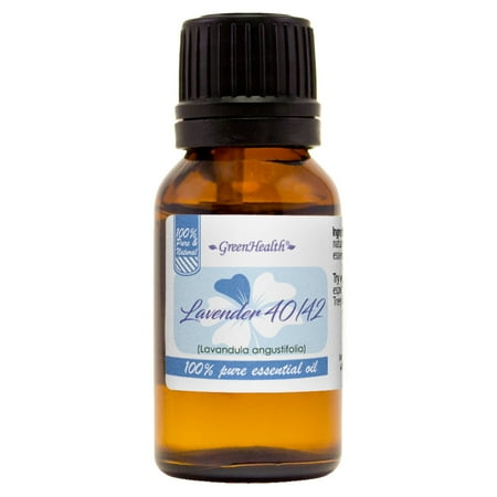 GreenHealth Lavender 40/42 Essential Oil 1/2 fl oz (15 ml) Glass Bottle with Euro Dropper