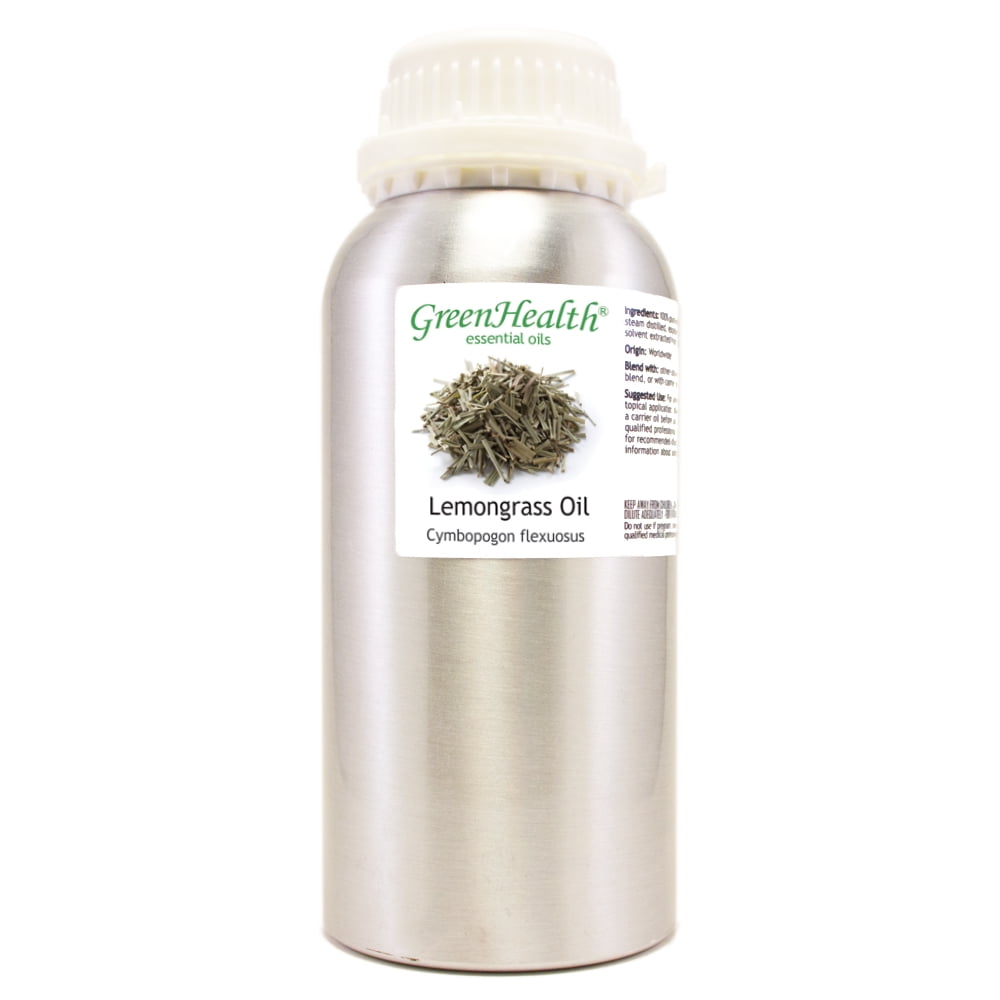 GreenHealth Lemongrass Essential Oil – 16 fl oz – Aluminum Bottle – 100% Pure Essential Oil