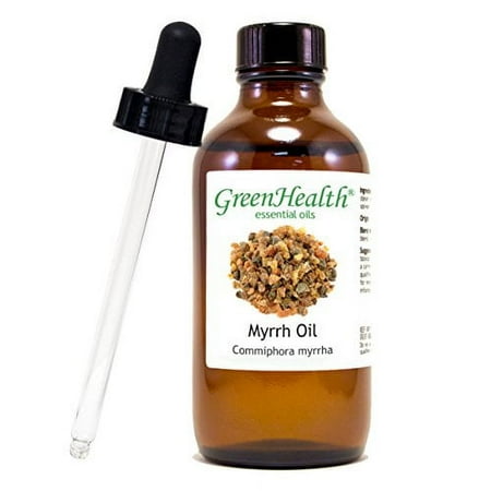 GreenHealth Myrrh Essential Oil – 4 fl oz (118 ml) Glass Bottle w/Glass Dropper – 100% Pure