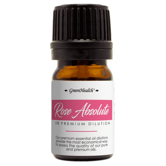 GreenHealth Premium Dilution Rose Absolute 5% Oil - Ready To Use - 5 mL