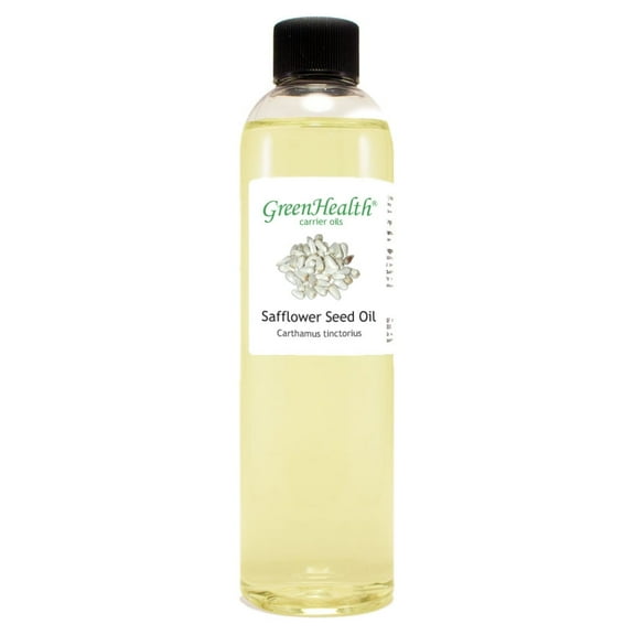 GreenHealth Safflower Seed Carrier Oil 8 fl oz Clear Plastic Bottle with Cap