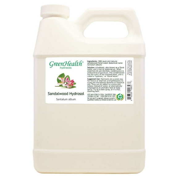 GreenHealth Sandalwood Hydrosol 32 fl oz White Plastic Jug w/ Cap
