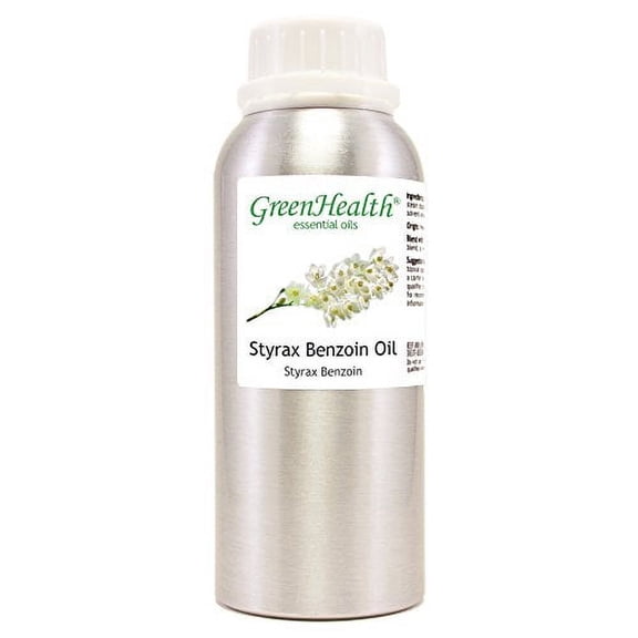 GreenHealth Styrax Benzoin  8 fl oz (237 ml) Aluminum Bottle w/Plug Cap  100% Pure Essential Oil