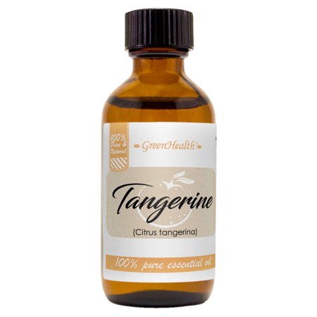 GreenHealth Tangerine Essential Oil 2 fl oz (59 ml) Glass Bottle w/ Cap