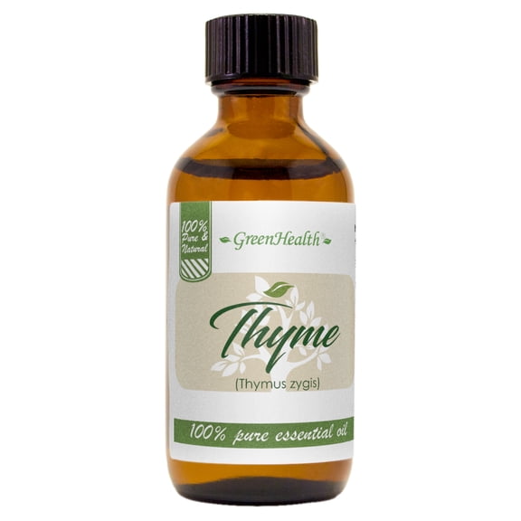 GreenHealth Thyme Essential Oil 2 fl oz (59 ml) Glass Bottle with Cap