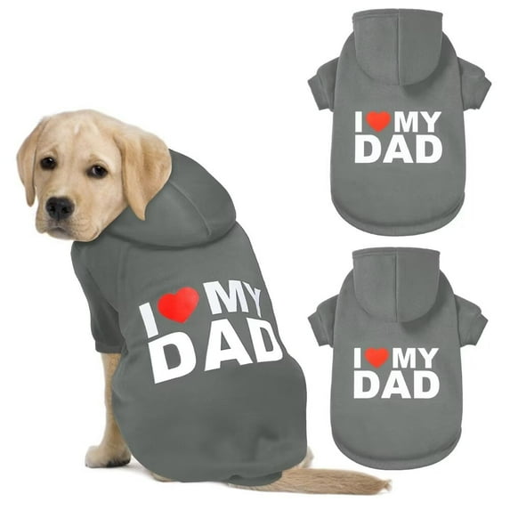 GreenJoy 2 PCS Dog Sweater,Pet Hoodie for Cold Weather,Coat Hooded Sweatshirt for Large and All Size Dogs,Dad