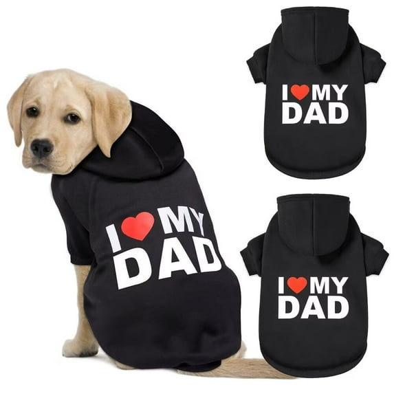 GreenJoy 2 PCS Dog Sweater,Pet Hoodie for Cold Weather,Coat Hooded Sweatshirt for Large and All Size Dogs,Dad