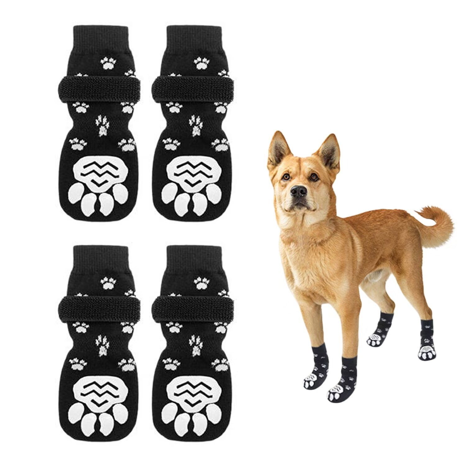 4Pcs Dog Shoes for Small Dogs Boots for Hot Pavement Winter Snow