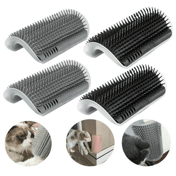 GreenJoy Cat Self Groomer with Catnip Pouch,Pet Corner Massage Comb,Grooming Brush for Kitten Puppy