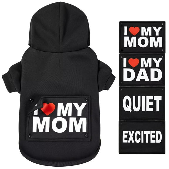 GreenJoy Magic Dog Sweater with 4 interchangeable Patterns - Dog Hoodie Cold Weather Dog Coat Hooded Sweatshirt for Puppies,Cats, Small Medium Large Dog