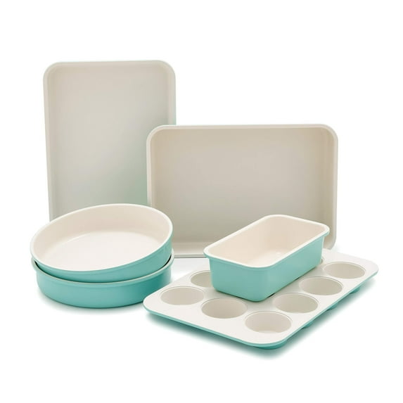GreenLife 6-Piece Ceramic Nonstick Baking Set, Turquoise