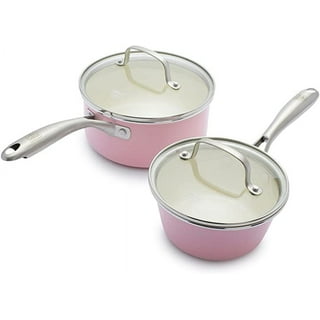  Nonstick Frying Pan Set，3 Piece Pots and Pans Set Nonstick，Pink  Kitchen Cookware Sets with Non Stick Pan Coating,10 Inch,8 Inch and 6 Inch  Non Stick Cooking Set Suitable for All Stoves…